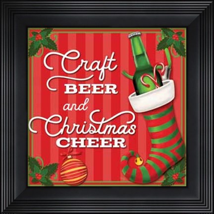 Framed Craft Beer and Christmas Cheer Print