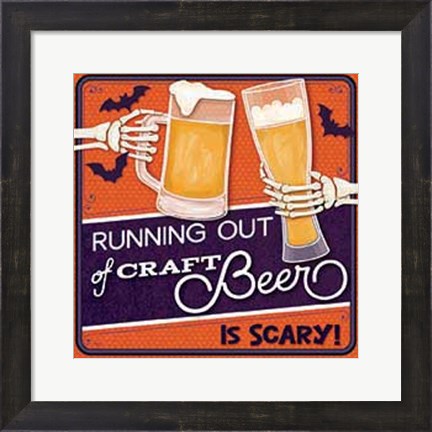 Framed Running out of Craft Beer Print