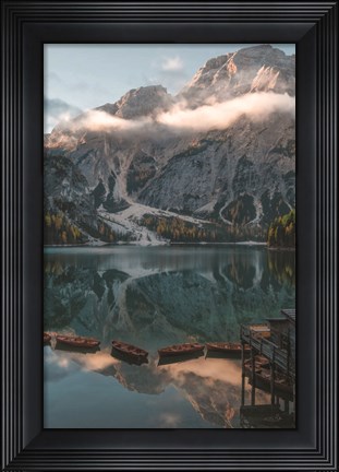 Framed Boat House View Print