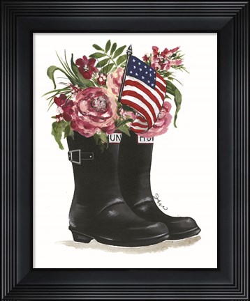 Framed Patriotic Boots Print