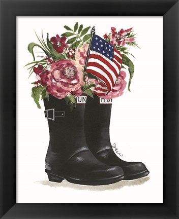 Framed Patriotic Boots Print