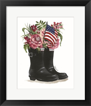 Framed Patriotic Boots Print