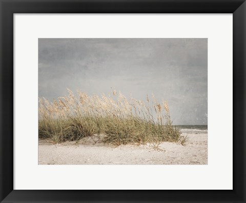 Framed Vintage Beach Grass I Print