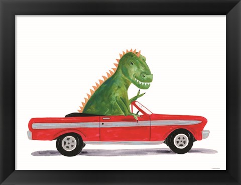 Framed Dino Out and About Print