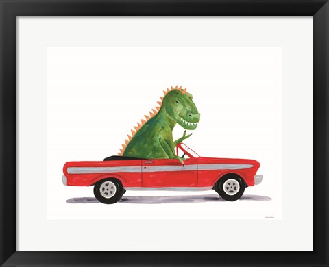 Framed Dino Out and About Print