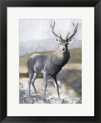 Framed Elk in the Wild Print