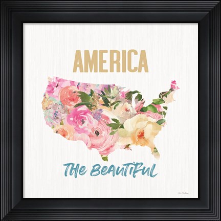 Framed America the Beautiful Print