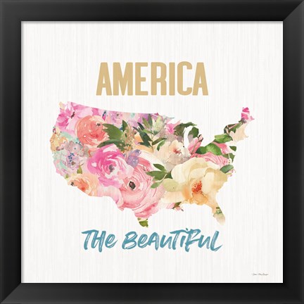 Framed America the Beautiful Print