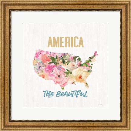 Framed America the Beautiful Print