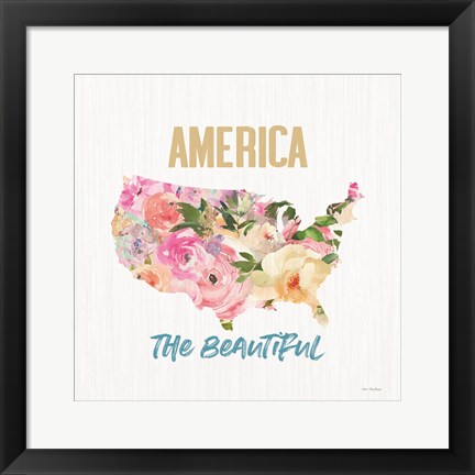 Framed America the Beautiful Print