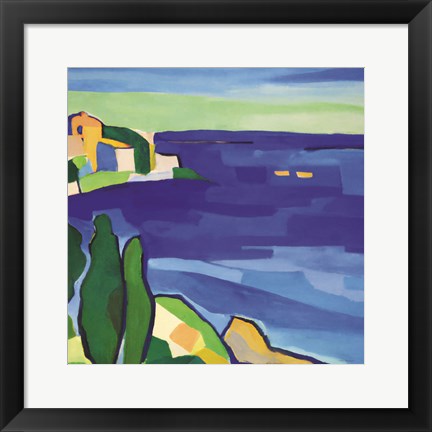 Framed Italy Ocean I Print