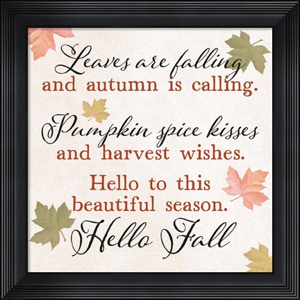 Framed Leaves are Falling Print
