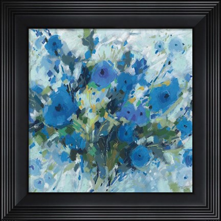 Framed Blueming 01 Square Print