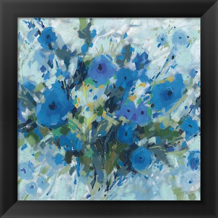 Framed Blueming 01 Square Print