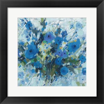 Framed Blueming 01 Square Print