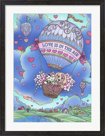 Framed Love is in the Air Print