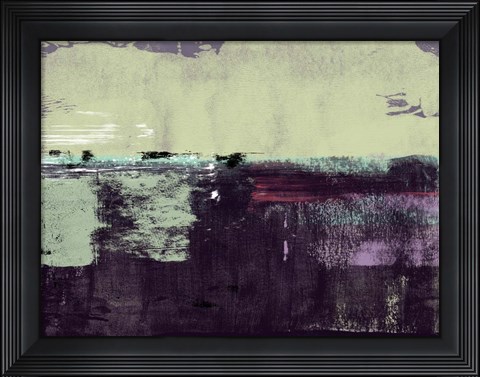 Framed Abstract Dark Purple Print