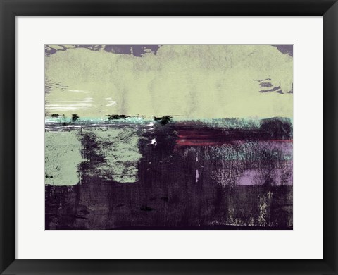 Framed Abstract Dark Purple Print