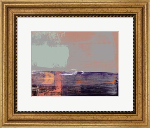 Framed Abstract Purple and Orange Print