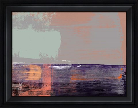 Framed Abstract Purple and Orange Print