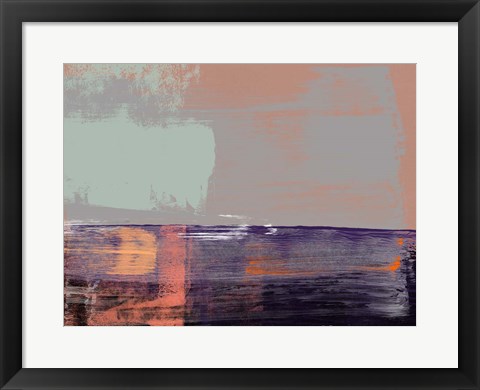 Framed Abstract Purple and Orange Print