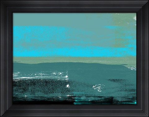 Framed Blue Abstract II Print