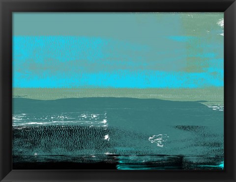 Framed Blue Abstract II Print