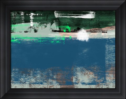 Framed Blue Abstract III Print