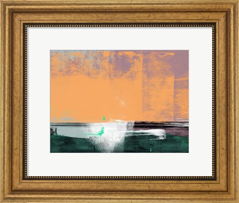 Framed Green and Yellow Abstract Print