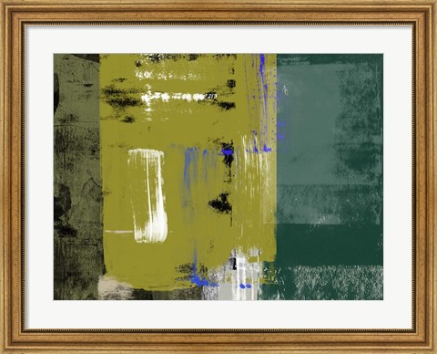 Framed Olive Green Abstract Print