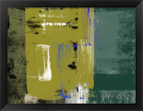 Framed Olive Green Abstract Print