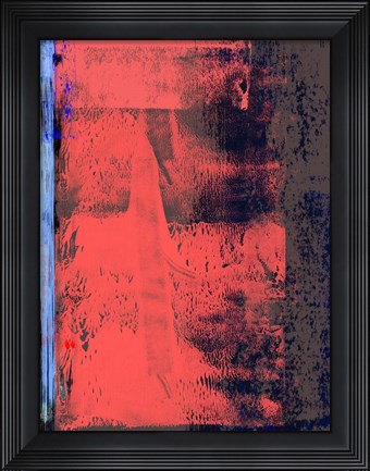 Framed Red and Blue Abstract Composition I Print