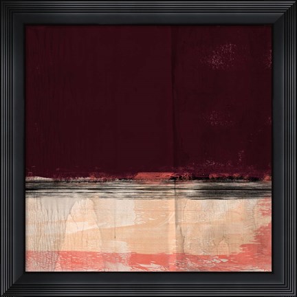 Framed Brown and Orange Abstract Composition I Print