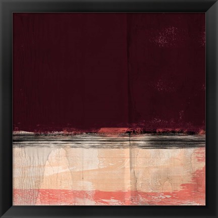 Framed Brown and Orange Abstract Composition I Print