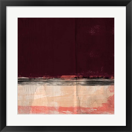 Framed Brown and Orange Abstract Composition I Print