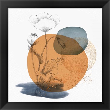 Framed Abstract Flower Composition Print