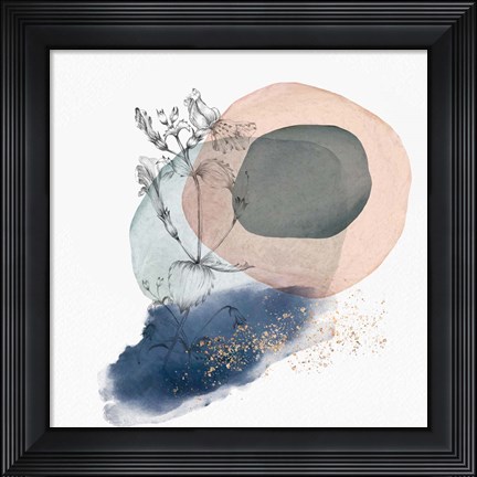 Framed Abstract Flower Composition I Print
