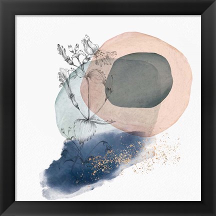 Framed Abstract Flower Composition I Print