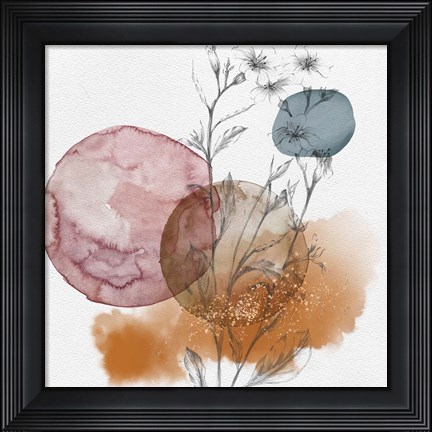Framed Abstract Flower Composition III Print