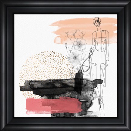 Framed Abstract  Flower Girl Composition I Print