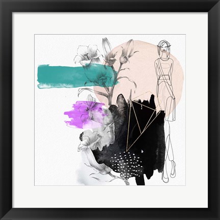 Framed Abstract  Flower Girl Composition II Print