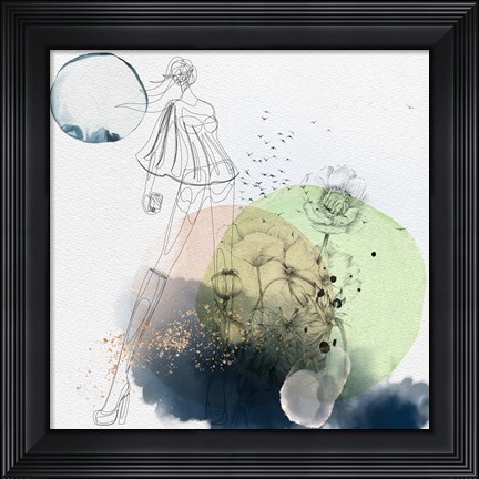 Framed Abstract  Flower Girl Composition III Print