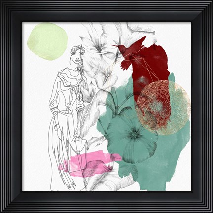 Framed Flower Girl Composition Print