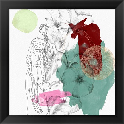 Framed Flower Girl Composition Print