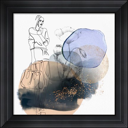 Framed Flower Girl Composition I Print