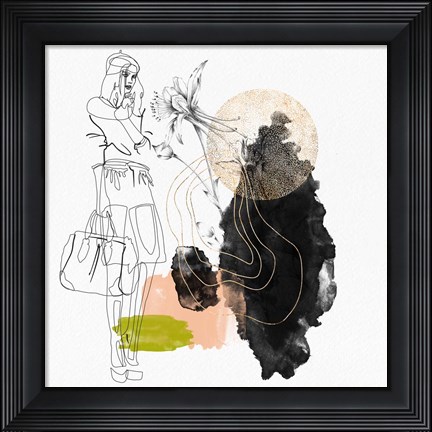 Framed Flower Girl Composition II Print