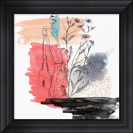 Framed Flower Girl Composition III Print