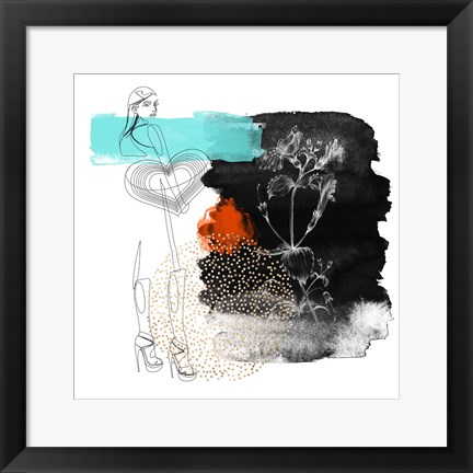 Framed Flower Girl Composition IV Print