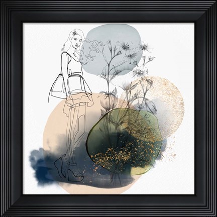 Framed Flower Girl I Print