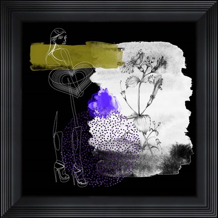 Framed Night Flower Girl I Print